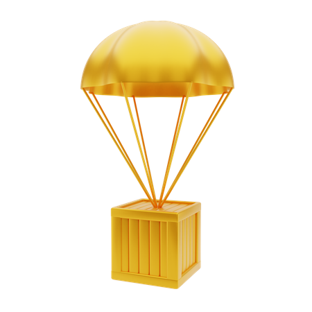 Air Balloon Delivery 3D Illustration