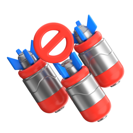 Air Bomb Prohibited  3D Icon