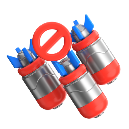 Air Bomb Prohibited  3D Icon