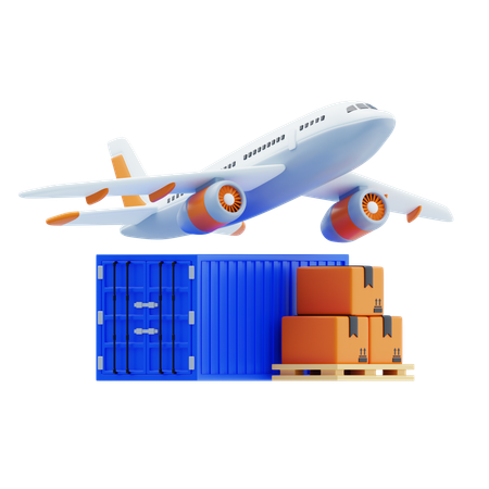 Air Cargo  3D Icon