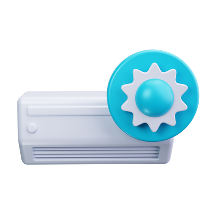 Air conditioner hot  3D Icon