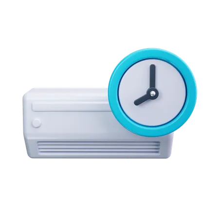 Air conditioner Time  3D Icon