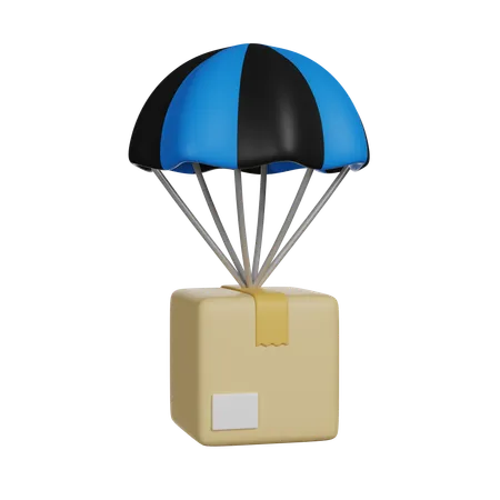 Air Balloon Delivery 3 D Render Icon 3D Icon
