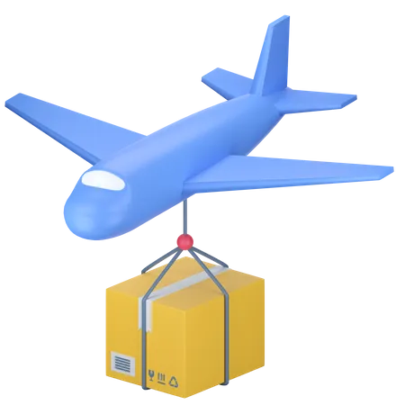Cargo Plane Sending Delivery Package 3 D Icon Illustration 3D Icon