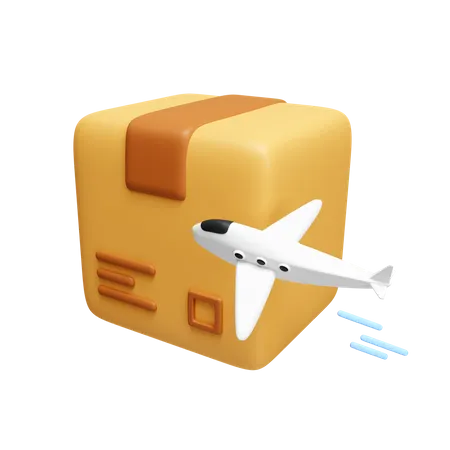 Delivery Service And Air Transportation Global Logistic Concept Of Cargo And Air Transportation Icon Isolated On White Background 3 D Rendering Illustration Clipping Path 3D Icon