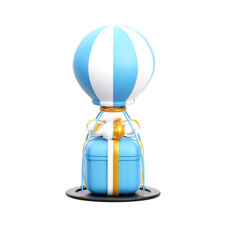 Air Delivery Gift Box  3D Icon