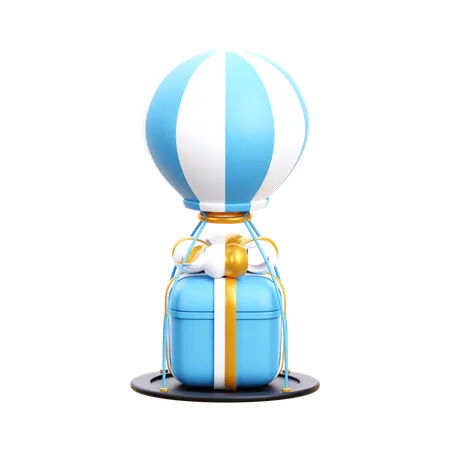 Air Delivery Gift Box  3D Icon