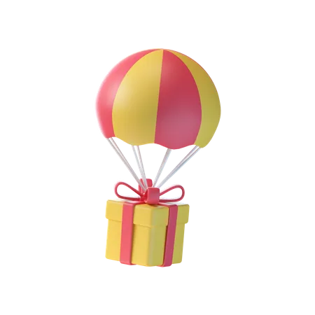 Air delivery Gift Box  3D Icon