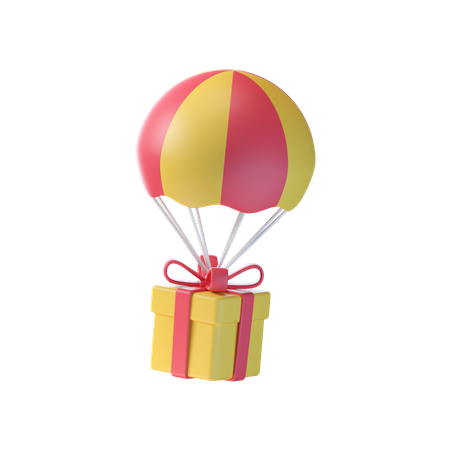 Air delivery Gift Box  3D Icon