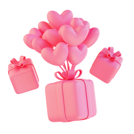 Air delivery of valentine gift  3D Icon