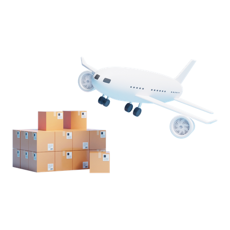 Air Delivery service  3D Icon