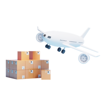 Air Delivery service  3D Icon