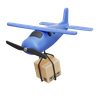 airplane courier 3d illustration