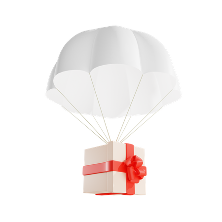 Air gift delivery 3D Illustration