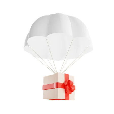 Air gift delivery  3D Illustration