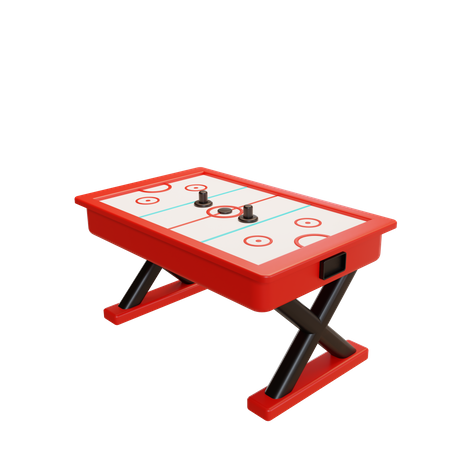 Air Hockey  3D Illustration