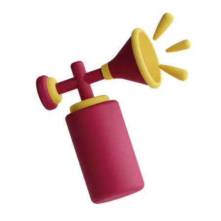 Air Horn with Free Space For Your Design. 3d Rendering Stock Illustration