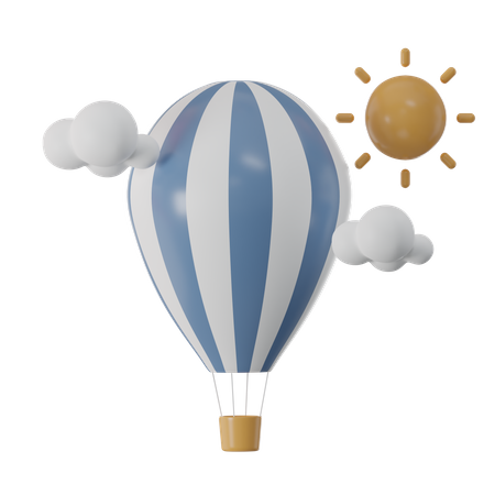 Air Hot Balloon  3D Icon