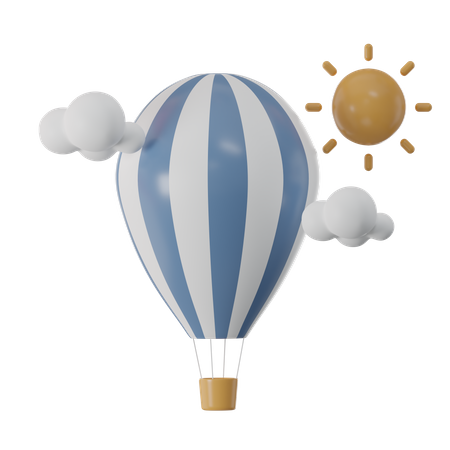 Air Hot Balloon  3D Icon