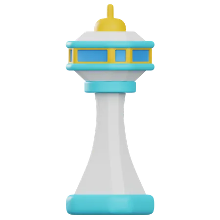 Air Line Traffic Control Center  3D Icon