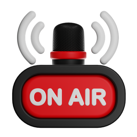 Air Microphone Indicator Light  3D Icon