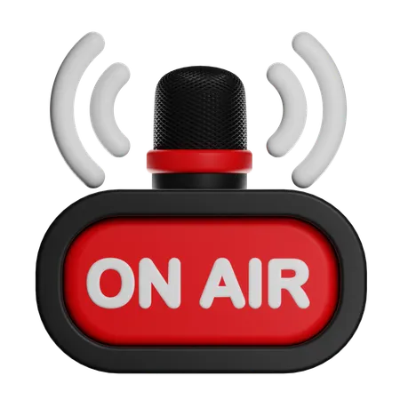 Air Microphone Indicator Light  3D Icon