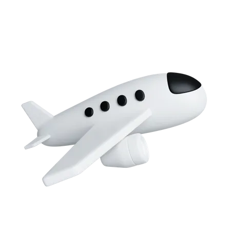 3 D Air Plane Tourism And Travel Concept Minimal Style Flat Icon Isolated On White Background 3 D Rendering Illustration Clipping Path 3D Icon