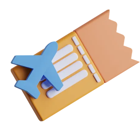 Air Plane Ticket 3D Icon