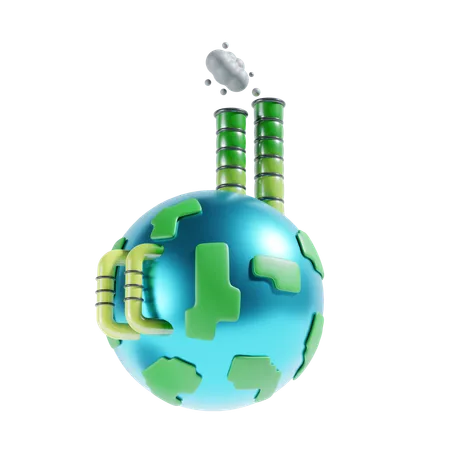 Air Pollution  3D Icon