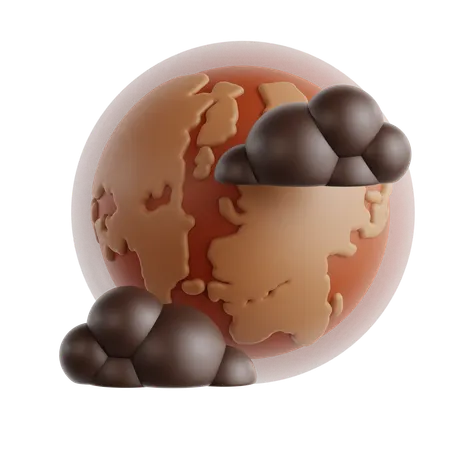 Air Pollution  3D Icon