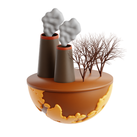 Air Pollution  3D Icon