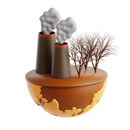 Air Pollution  3D Icon