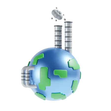 Air Pollution  3D Icon