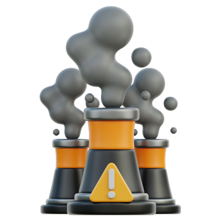 Air Pollution  3D Icon