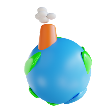 Air pollution  3D Icon