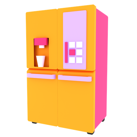 Air refrigerator 3D Illustration