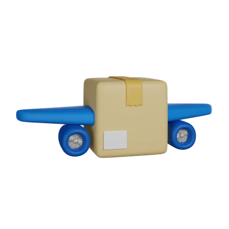 Box Plane Delivery 3 D Render Icon 3D Icon