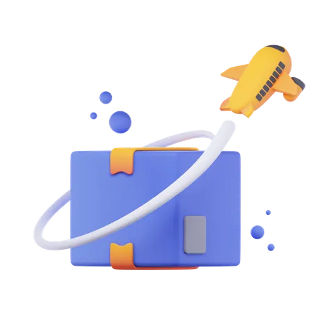 Air Shipping  3D Icon