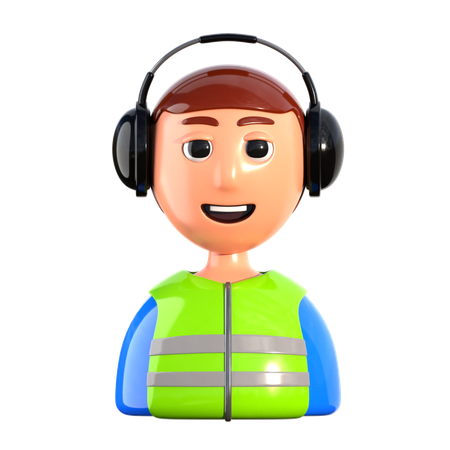 Aircraft Marshaller  3D Icon