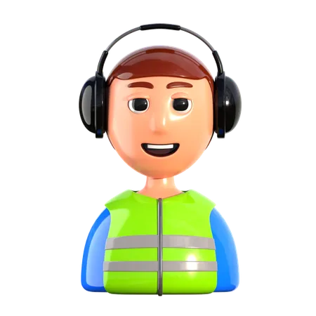 Aircraft Marshaller  3D Icon