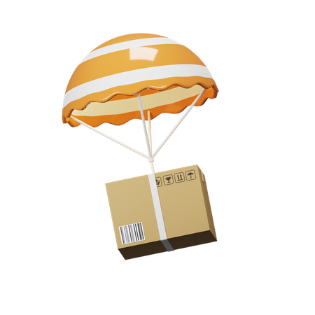 Airdrop Delivery  3D Illustration