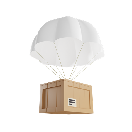 Airdrop delivery  3D Illustration