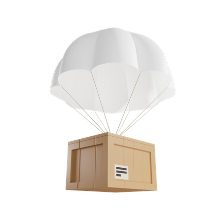 Airdrop delivery 3D Illustration