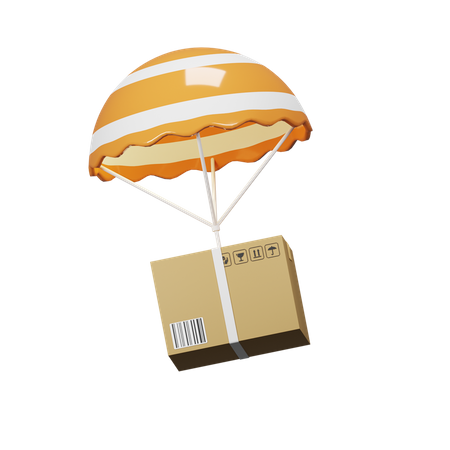 Livraison par parachutage  3D Illustration
