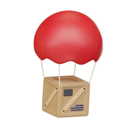 Airdrop Parachute 3 D Icon 3D Icon