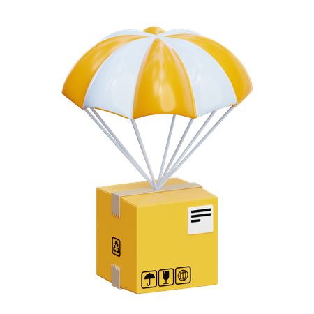 Airdrop Parachute Emballage Expédition  3D Icon