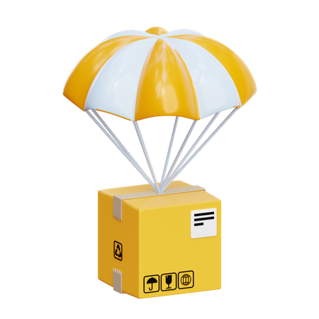 Airdrop Parachute Packing Shipping  3D Icon