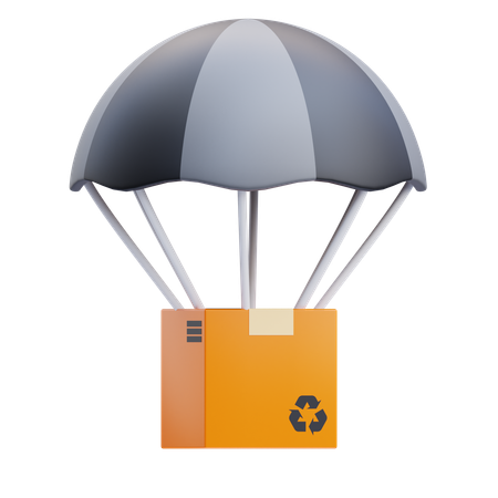 Airdropped Box  3D Icon