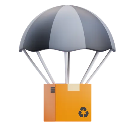 Airdropped Box  3D Icon