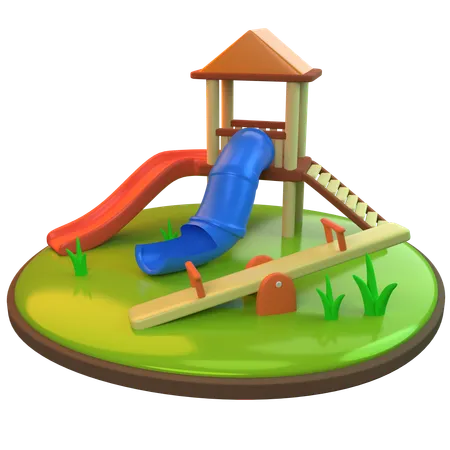 Aire de jeux pour enfants  3D Icon